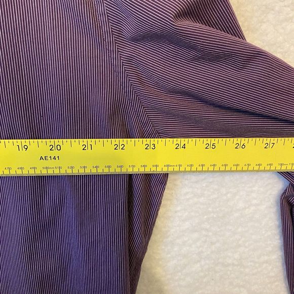 MICHAEL KORS Men's Long Sleeve Button Down‎ Purple Stripes Shirt Size L - Picture 9 of 10